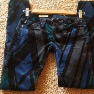 AG Adriano Goldschmied Blue and Black Skinny Pants